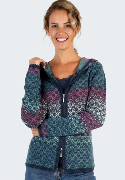 Strickjacke Katleen fantasy - navy