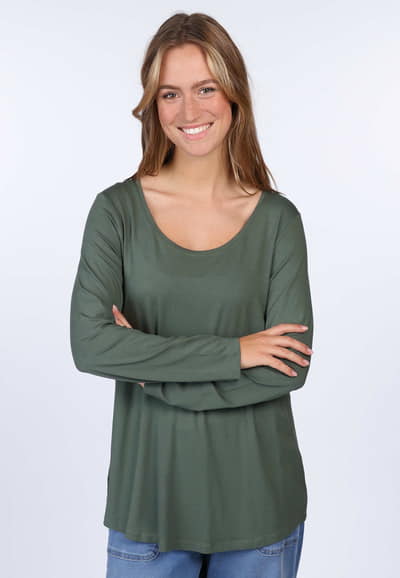Langarmshirt Bilima  - thyme