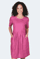 Leinenkleid Rabea - raspberry