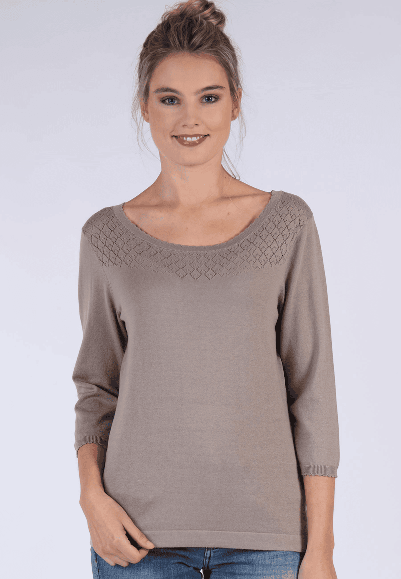 knitted pullover Dafne - oyster