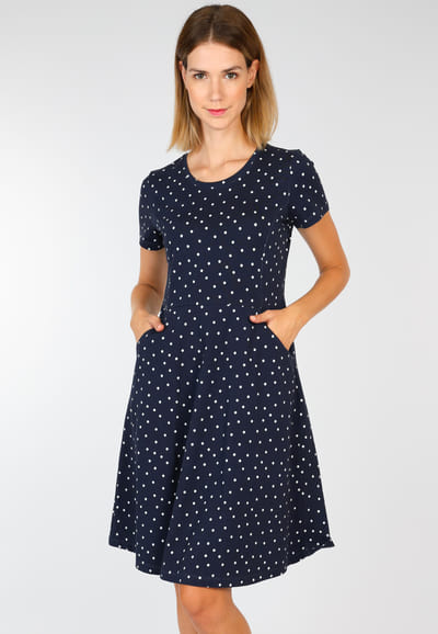 Kleid Darby dot  - navy