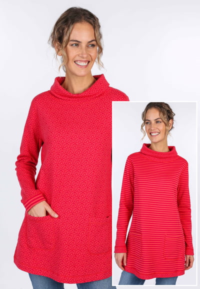Wendetunika Lillina Bow  - rubin
