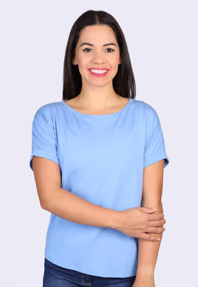 T-Shirt Vroni solid - cornflower