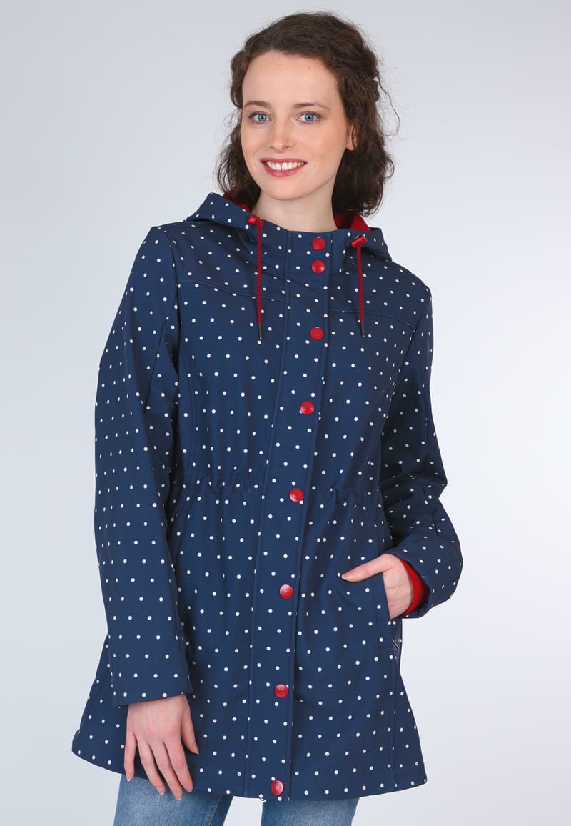 Mantel Brynja dot  - navy