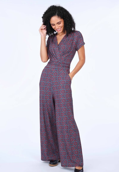 Jumpsuit Wieta mandala - navy