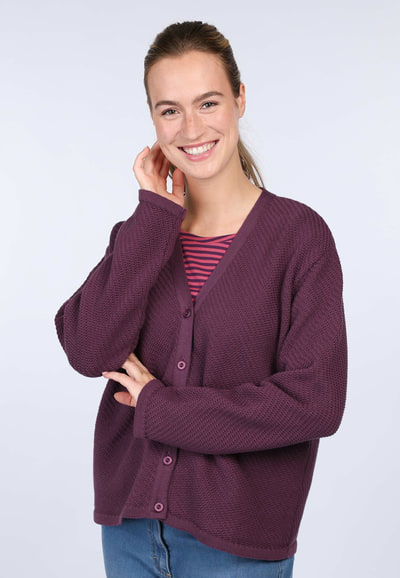 Strickjacke Lorainna - deep purple