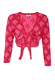 Strickjacke Imka flower - rubin