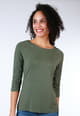 3/4-Arm-Shirt Zoa solid - thyme