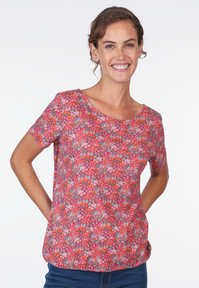 T-Shirt Linde summer meadow  - rubin