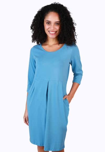 Kleid Jola solid - swedish blue