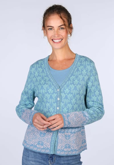 Strickjacke Lindara - swedish blue