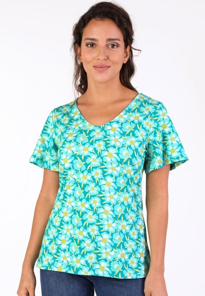 T-Shirt Violette poppy field - horizon