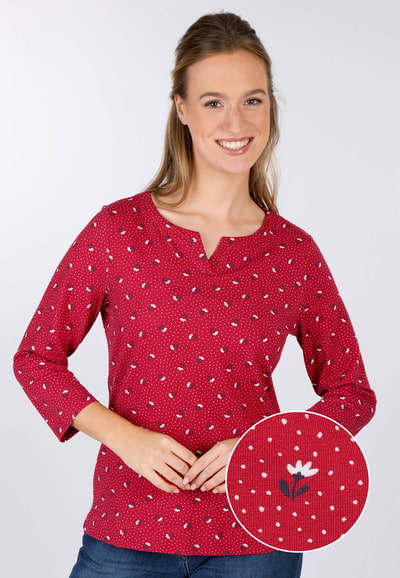 3/4-Arm-Shirt Gabriellea - cerise