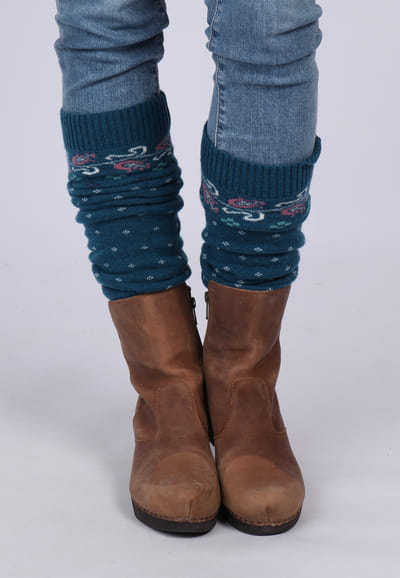 Beinstulpe Lati floral - deep ocean