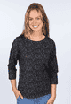 3/4-Arm Shirt Pitta Meadow  - black