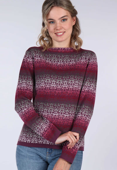 Pullover Dorit ornamental  - plum