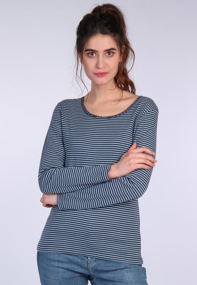Langarmshirt Sandra  - navy