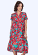 Kleid Embla Big Flower - ocean