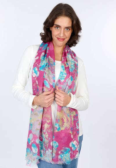 Schal Aquarella - raspberry