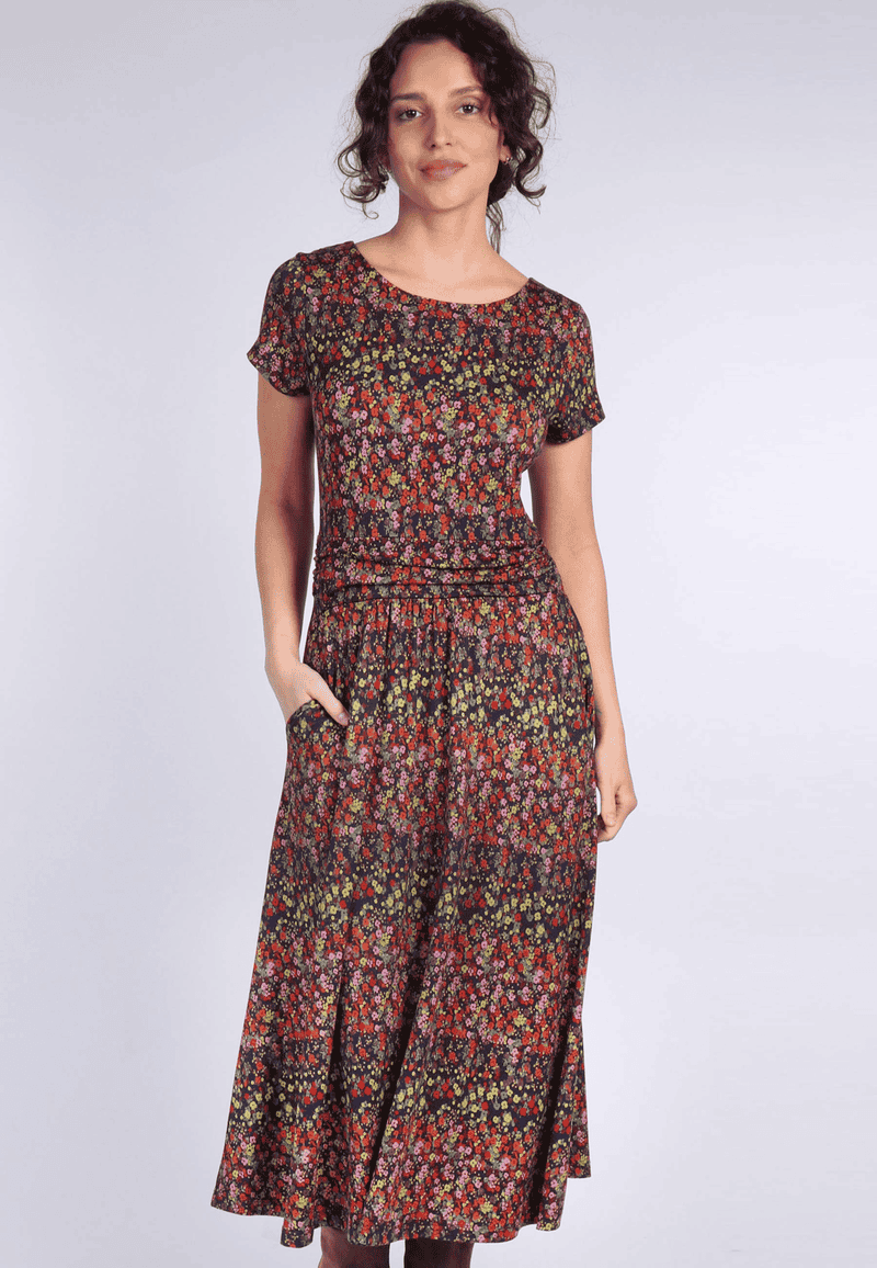 Kleid Malind flower confetti - thyme