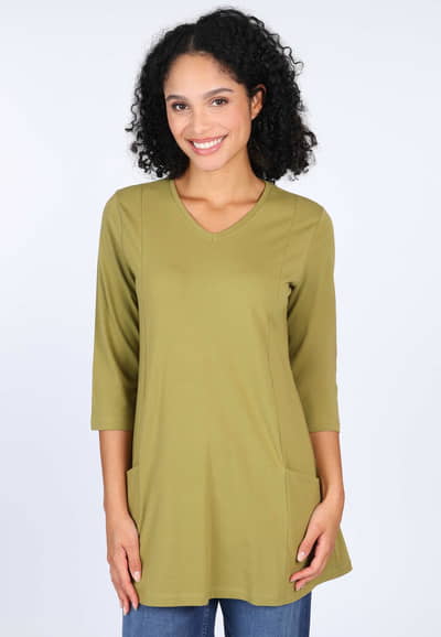 Tunika Kareena solid  - green moss