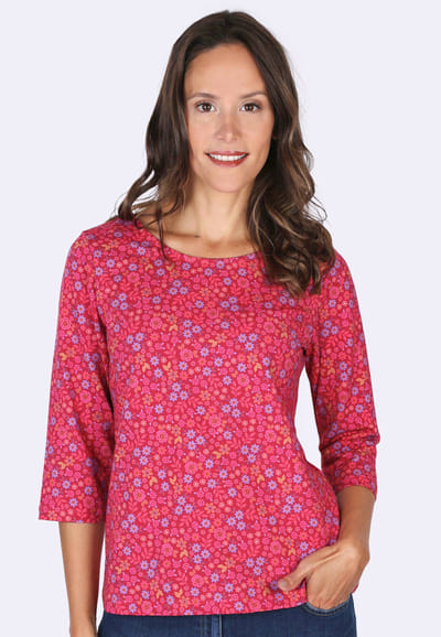 Langarmshirt Mabelina - cerise
