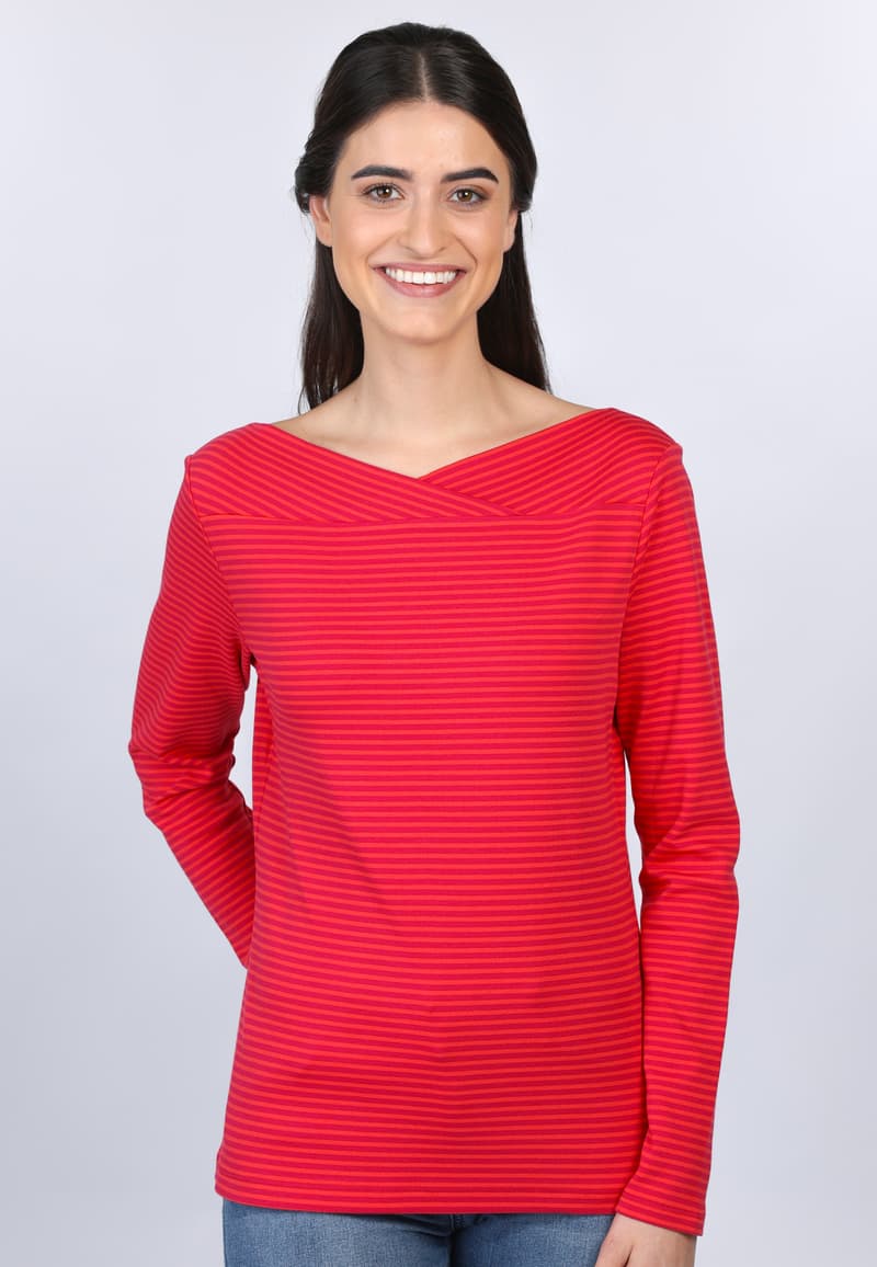 Langarmshirt Kajsa - rubin