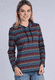 Sweater Hilja colourful stripe - navy