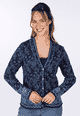 Strickjacke Susanna floral  - navy