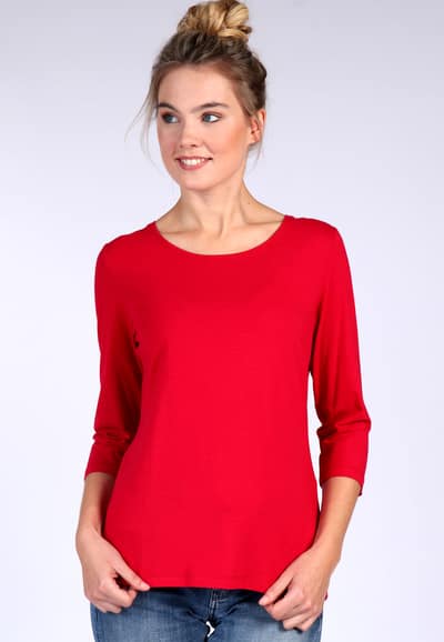 Langarmshirt Mabel  - rubin