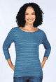 3/4-Arm Shirt Mya  - indigo