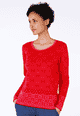 Strickpullover Annegret - rubin