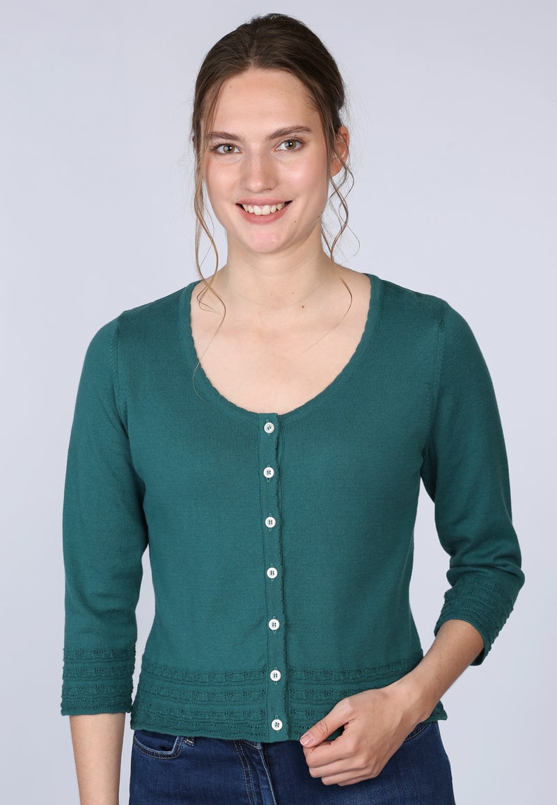 Strickjacke Liselotte - bottle green