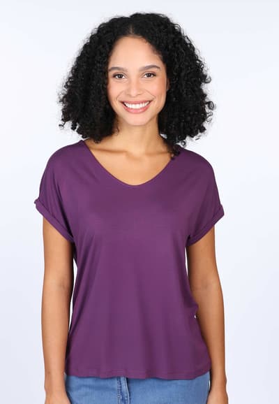 T-Shirt Betzinka solid  - deep purple