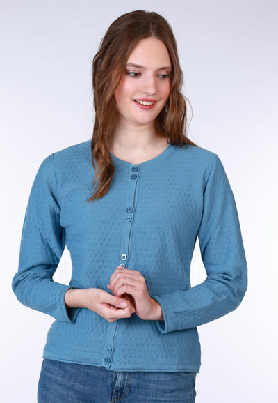 Strickjacke Hilda - swedish blue
