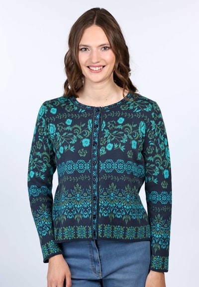 Strickjacke Kadir borders  - navy