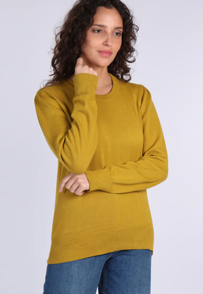 Strickpullover Alba - dark yellow