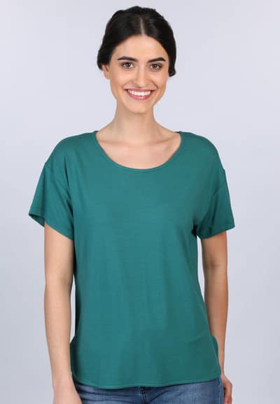 T-Shirt Betzi Solid  - bottle green