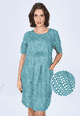 Leinenkleid Rabea dancing dot - ocean