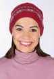 Strickmütze Machi Snowflake  - rubin