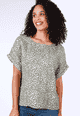 Leinenbluse Arlyn coral - olive