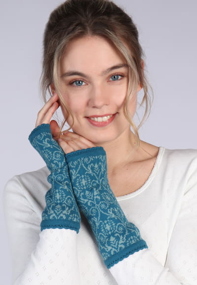 Handstulpen Lucy ornament - deep ocean