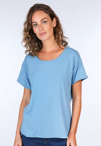 T-Shirt Betzi solid - swedish blue