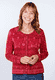 Strickjacke Kadir borders  - rubin
