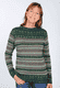 Strickpullover Sofia damast  - bottle green