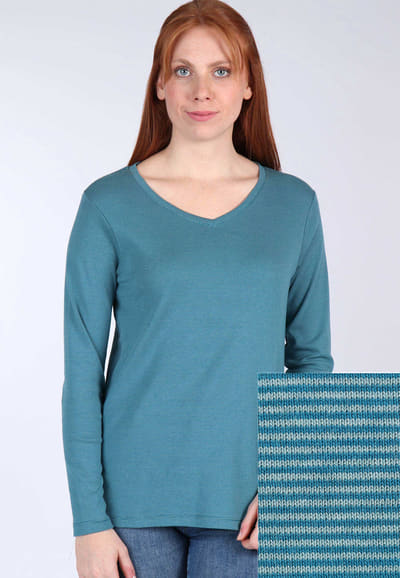 Langarmshirt Adiselle  - deep ocean
