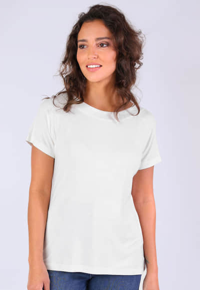 T-Shirt Zoe solid - ivory