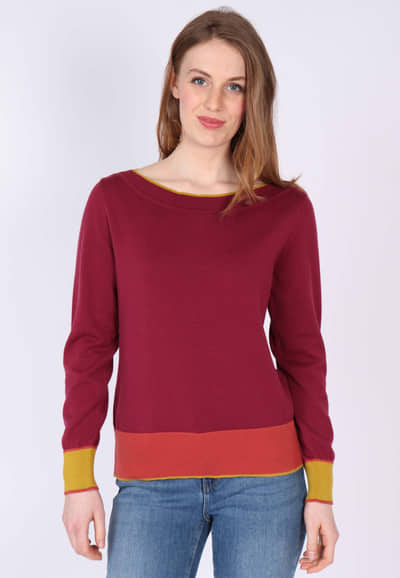 Strickpullover Carla - burgundy