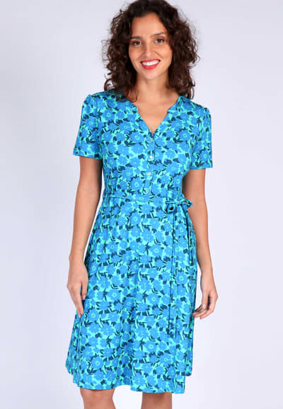 Kleid Tascha poppy flower - pool