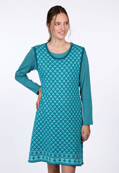 Strickkleid Ella tulip bow  - lake